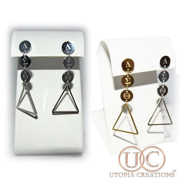 ΔΣΘ Tier Drop Earrings (Stainless Steel)