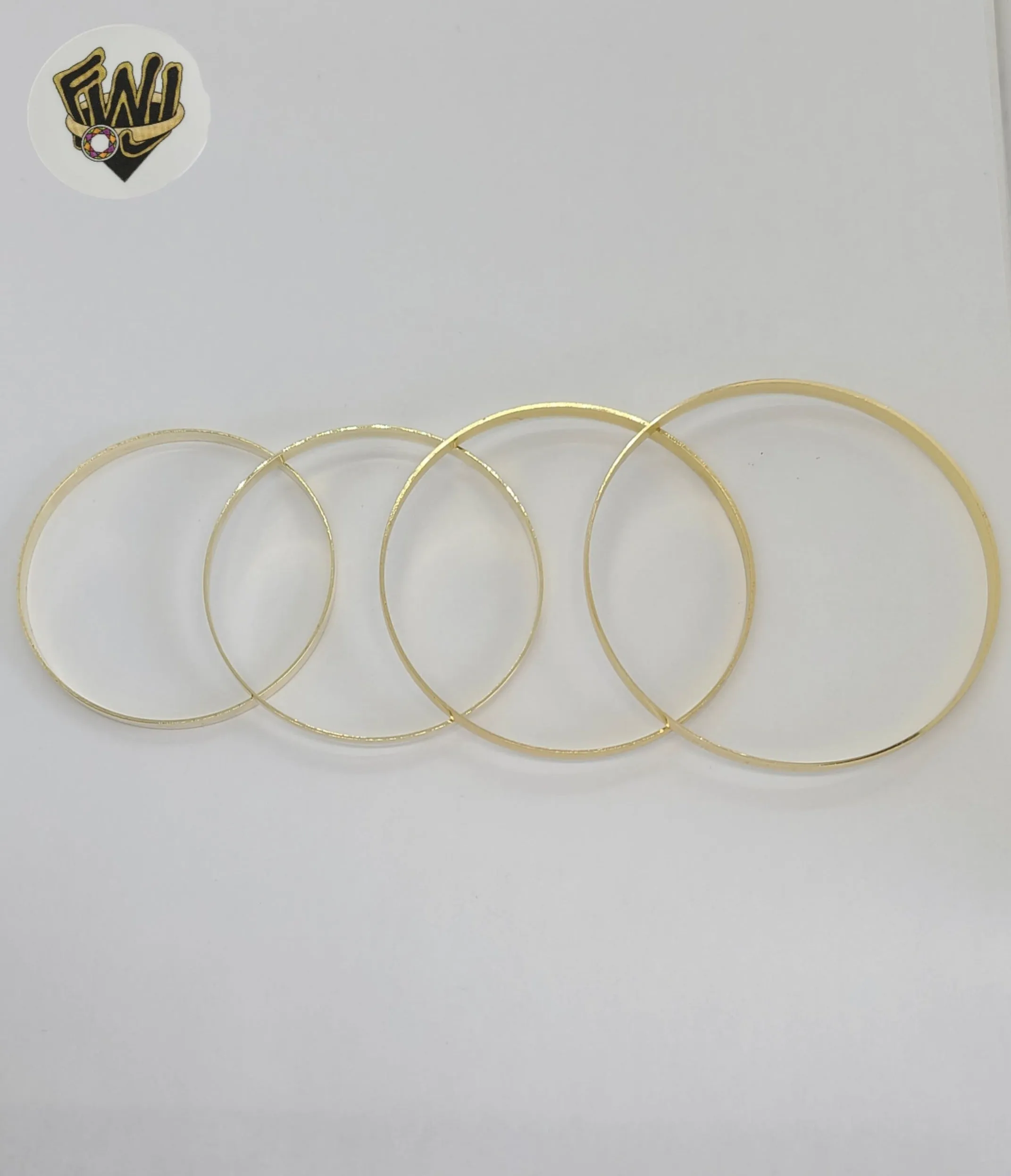 (1-4004) Gold Laminate - 4mm Classic Bangles - Dozen - BGO