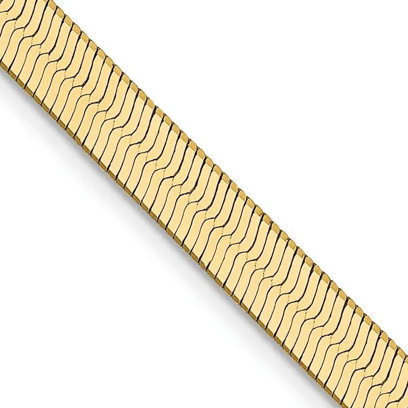 14k 4mm Silky Herringbone Chain Necklace