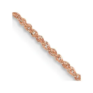 14K Rose Gold 1.10mm Ropa with Spring Ring Clasp Chain Necklace