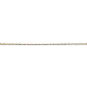 14k Yellow Gold 0.50mm Polish Solid Box Chain