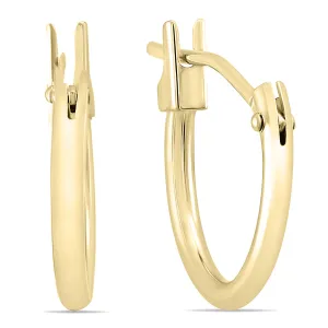 14K Yellow Gold 12Mm Hoop Earrings 1.5Mm Gauges