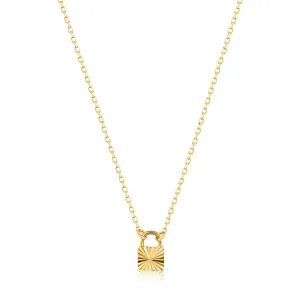 14kt Gold Padlock Necklace