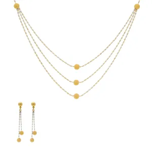 22K Gold Dazzling Singapore set w/ Earrings