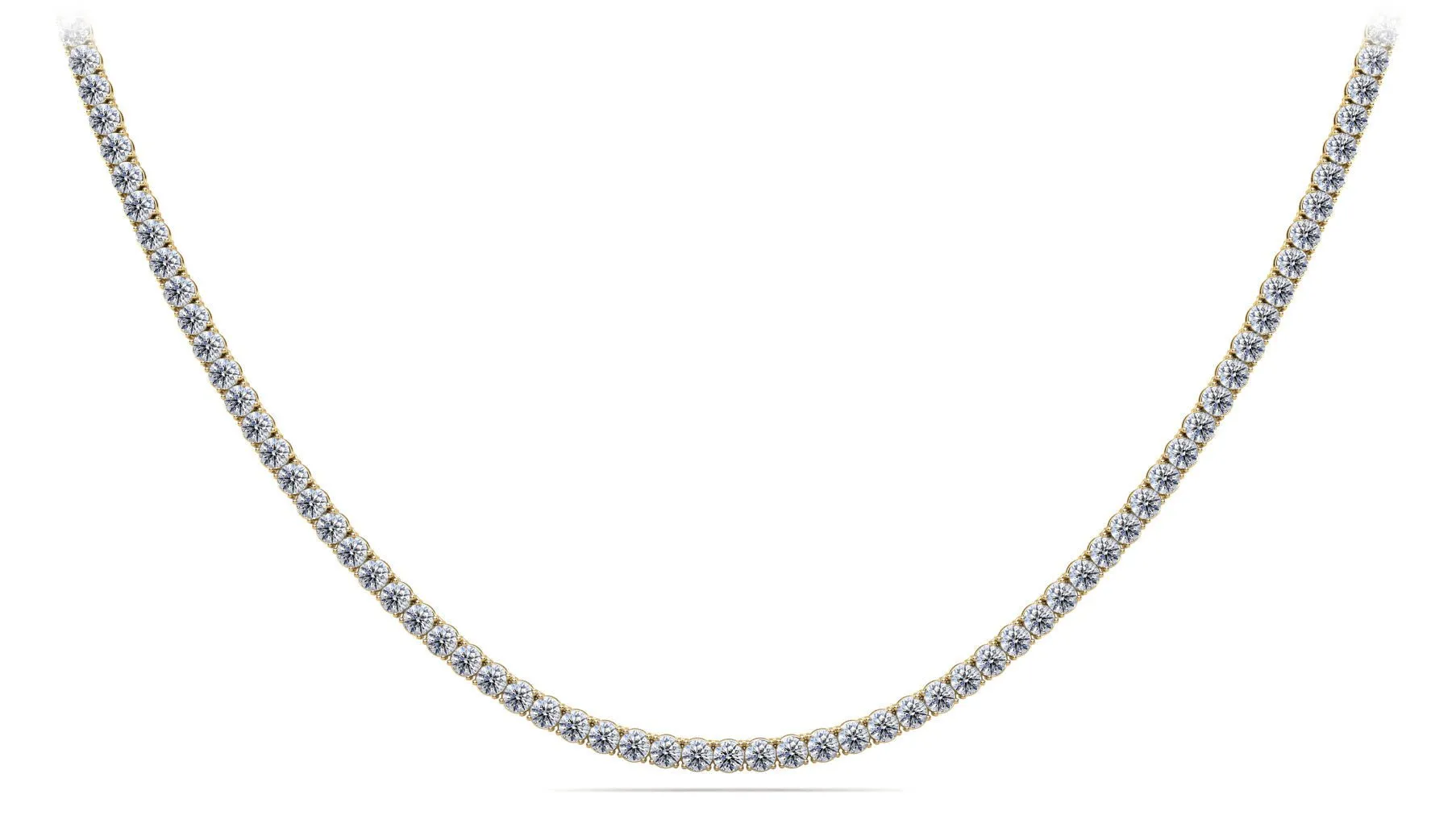 4 Prong Riviera Diamond Necklace with 16.80 ct.(finished) 3.5mm