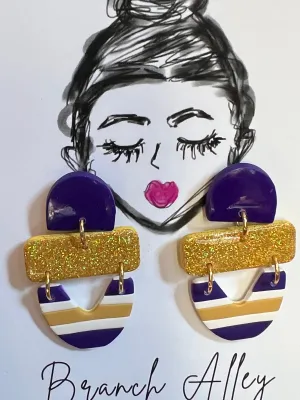 82324 LSU Sundae Earrings