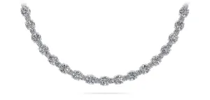 Affectionately Yours Diamond Tennis Diamond Necklace with 7.30 ct.(finished) 1.4mm, 2.6mm