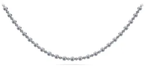 Alternating Diamonds Diamond Necklace with 5.18 ct.(finished) 1.5mm, 2.5mm