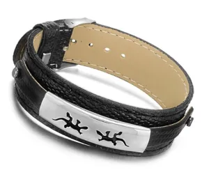 Boys Leather Bracelet - Two Lizards