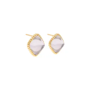 CAPUCINE DE WULF - BLANDINE STUD EARRING IN ICE GOLD