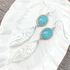 Carved Moonstone Statement Earrings