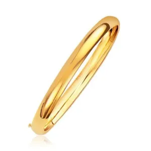 Classic Bangle in 14k Yellow Gold (6.0mm), size 8''