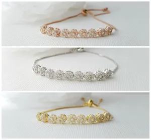 Classic Bolo Bracelet for Wedding and Women in Rose Gold- Reagan