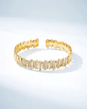 Classic Gold Half Pave Milli Bangle