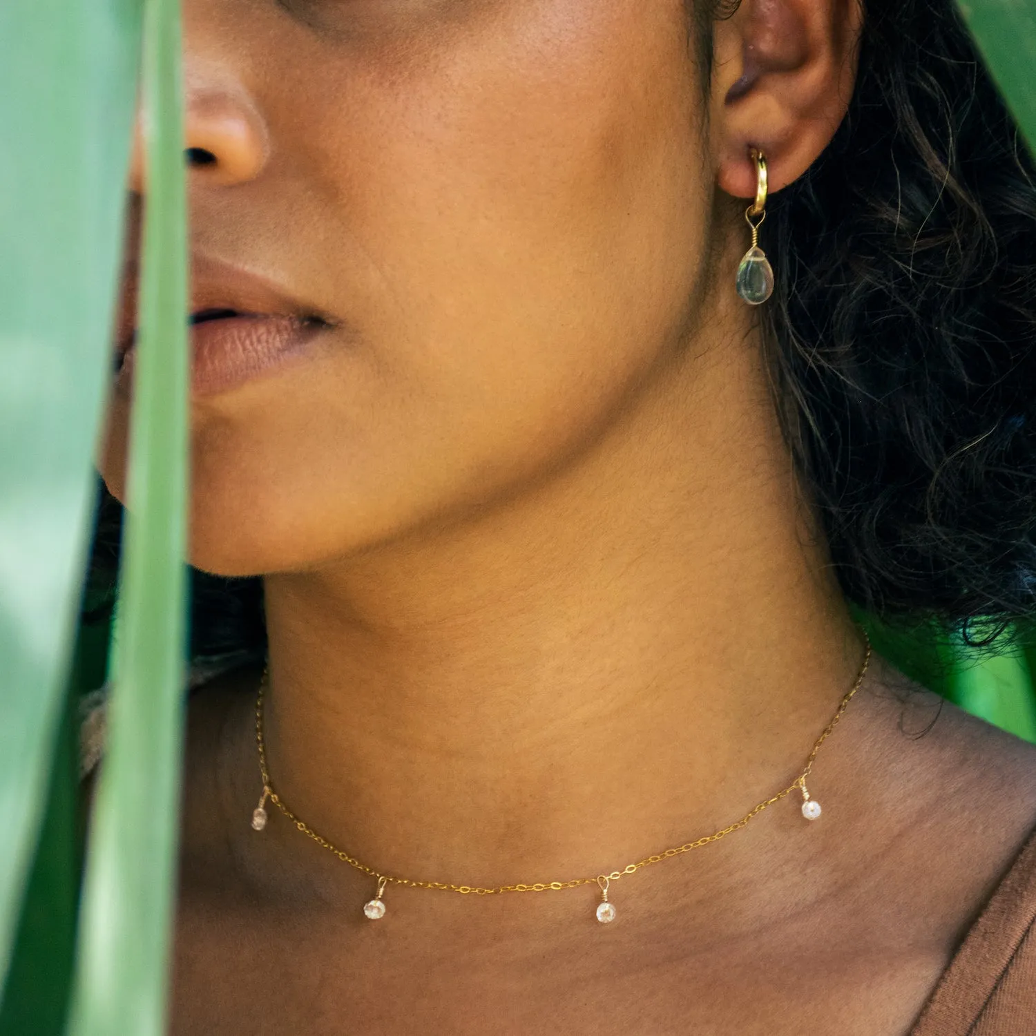 Clear Quartz Statement Necklace