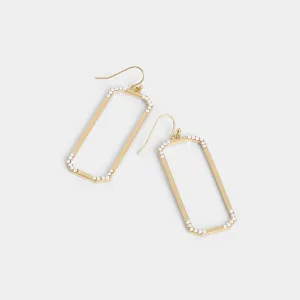 Dainty Rectangle Dangles - Gold