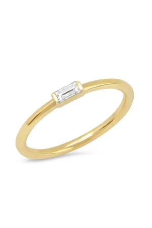 Diamond Baguette Solitaire Ring