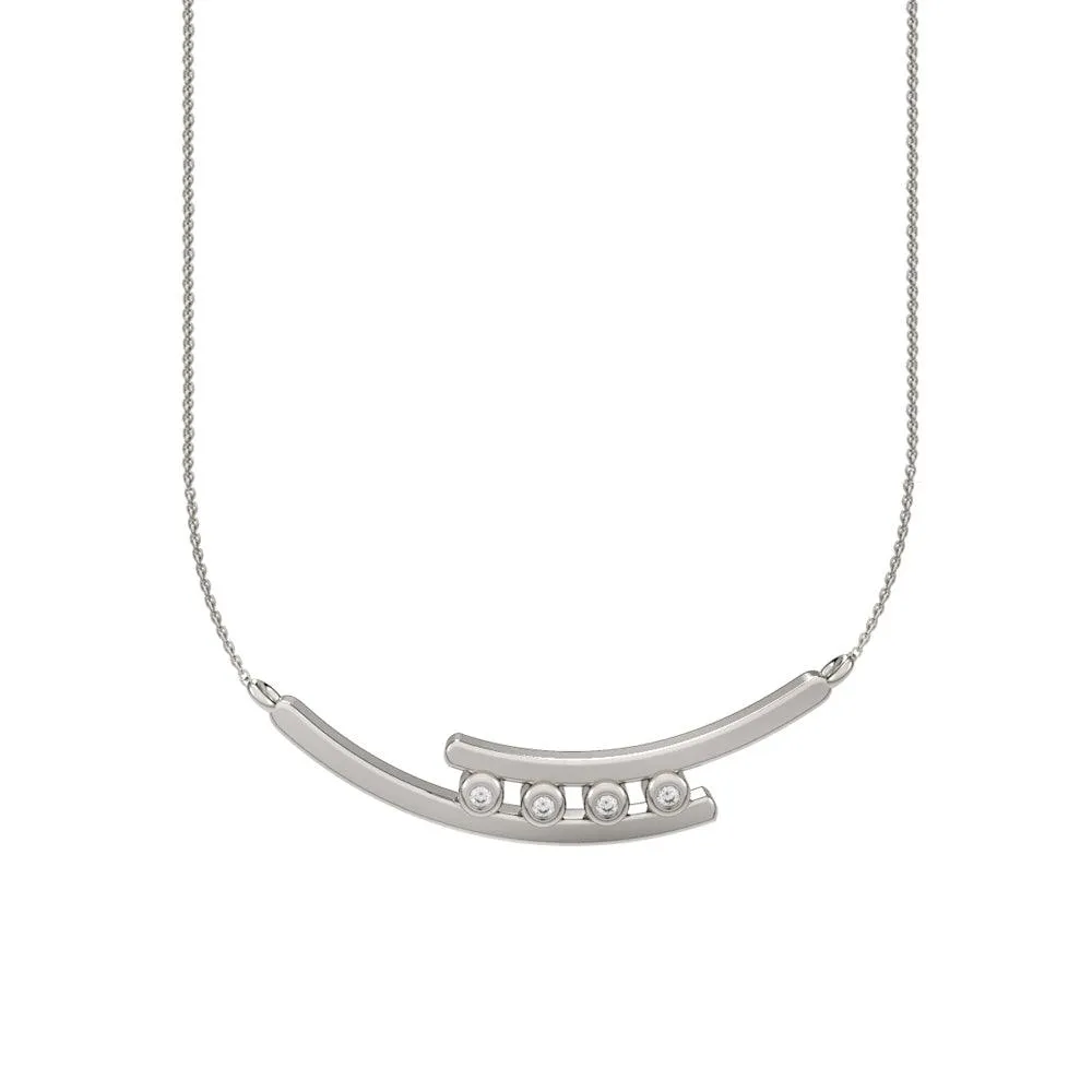 Diamond Fashion Necklace in 10K White Gold