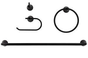 Duval Matte Black Bathroom Hardware Set