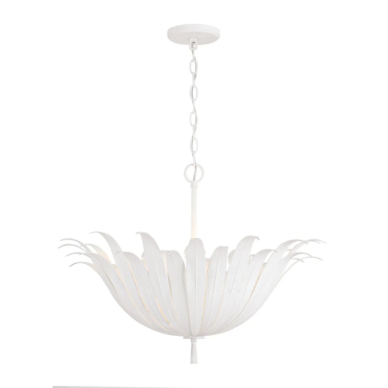 EDEN 4-LIGHT LARGE PENDANT, TEXTURED WHITE