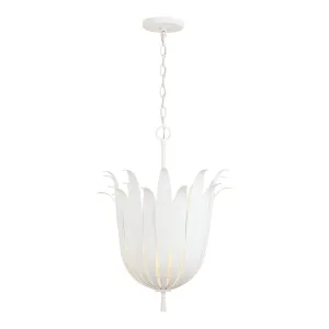 EDEN 4-LIGHT MEDIUM PENDANT, TEXTURED WHITE