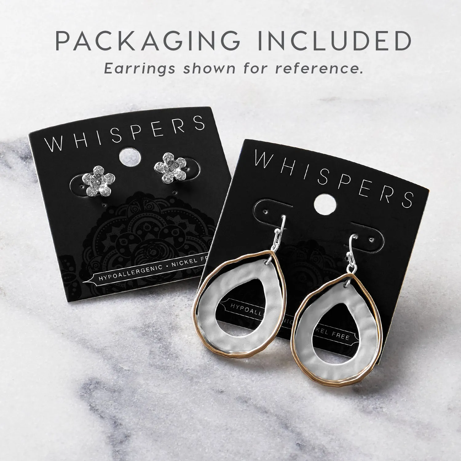 Floral Filigree Earrings - Silver