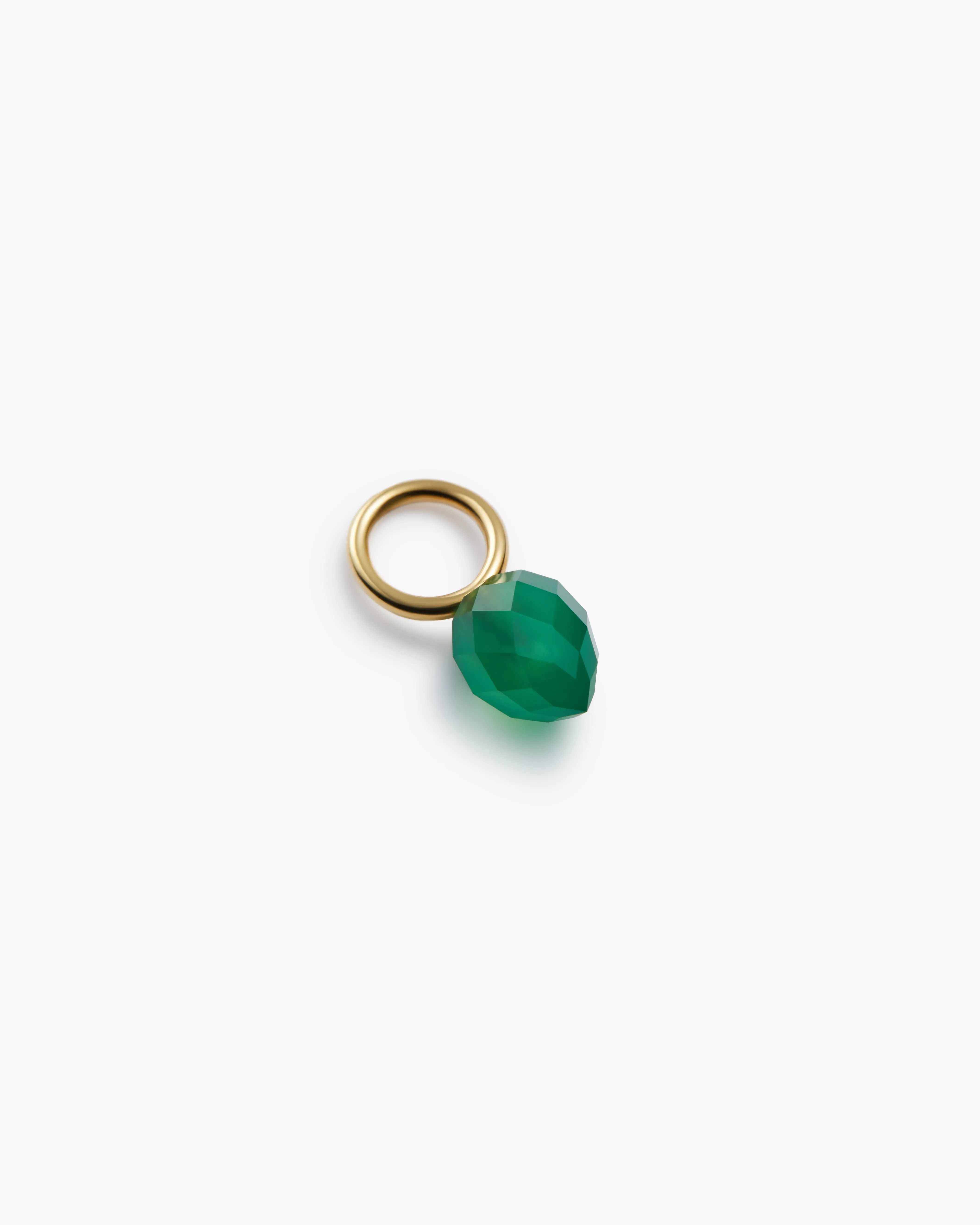 Floret Green Agate Charm