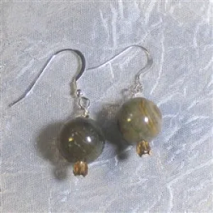 Gemstone Ocean Jasper Classic Bead Earrings