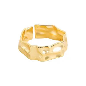 Gold Hammered Ring