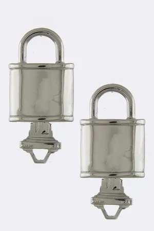 Large Lock & Key Earrings