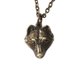 Little Wolf Face Necklace