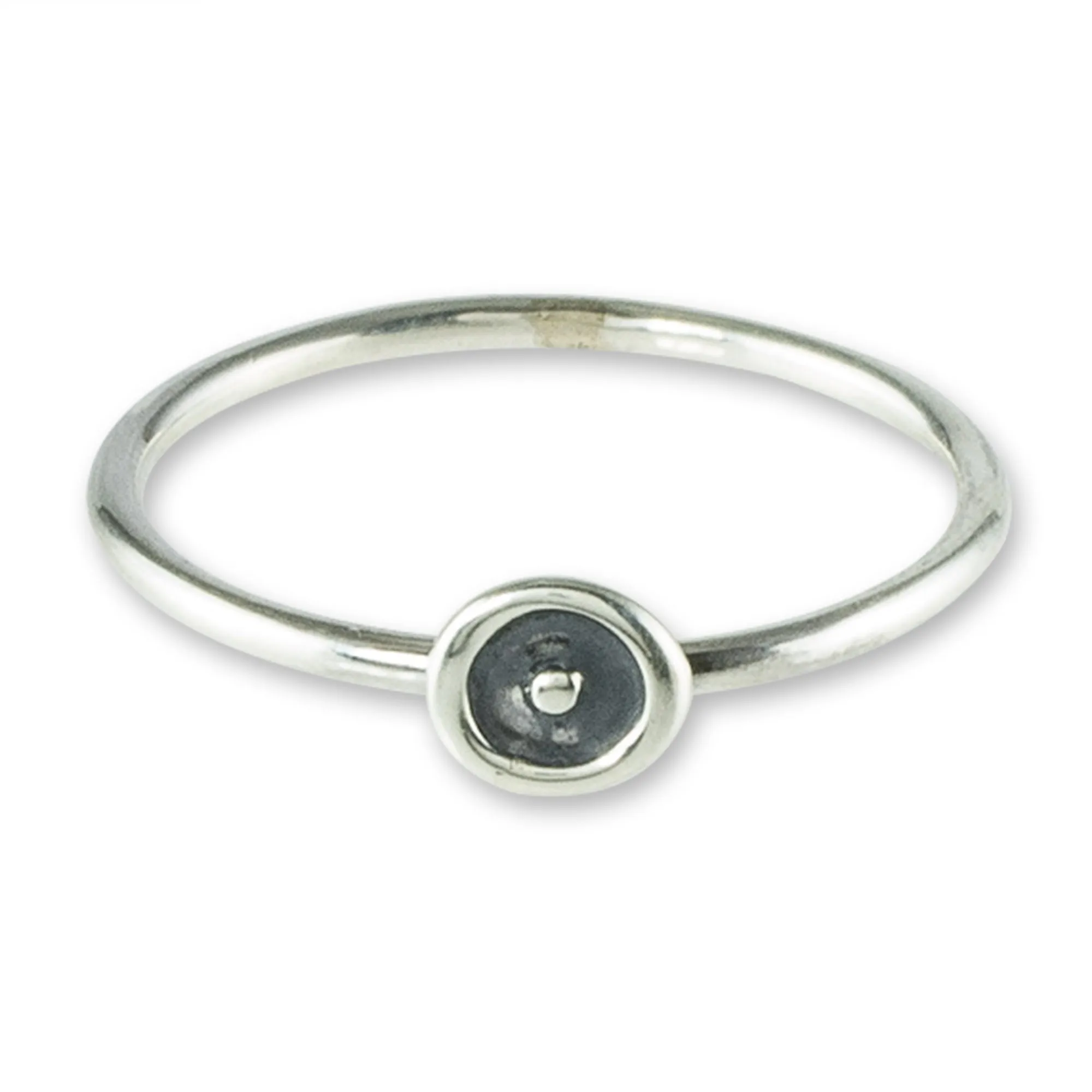 Modern Forms Modern Sterling Silver Circle Motif Ring