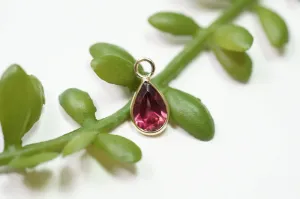 MODERN MOOD RHODOLITE GARNET PEAR BEZEL CHARM