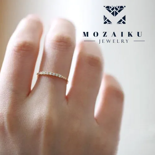 Mozaiku Gold Zircon Ring