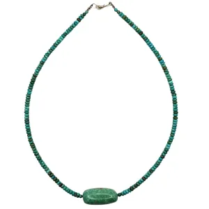 Natural Turquoise Necklace - 19" Long