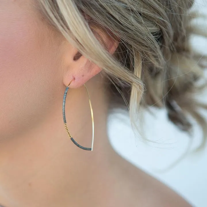 Norah Earrings, Matte Rose