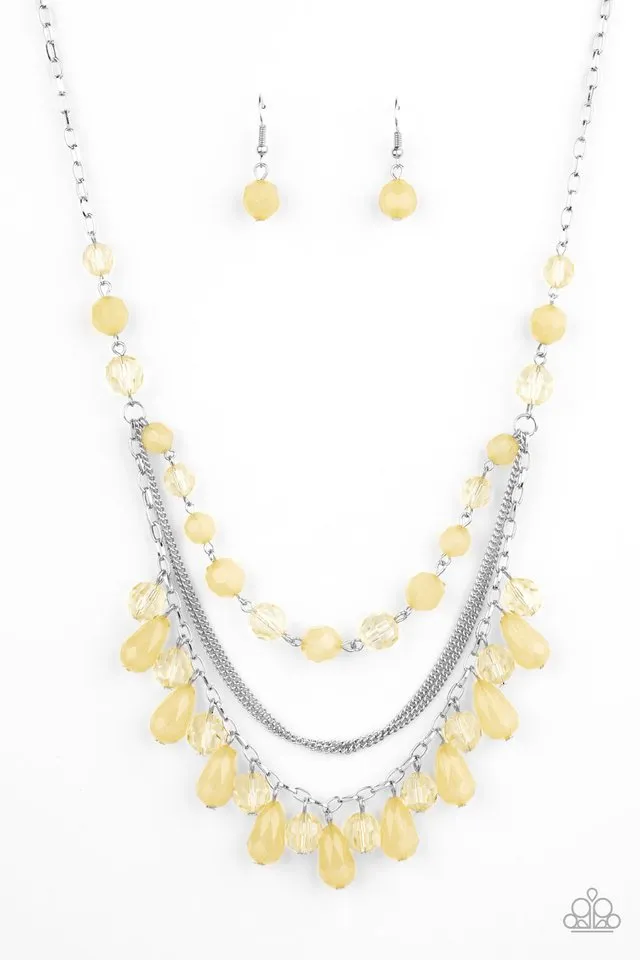 Paparazzi Necklace ~ Awe-Inspiring Iridescence - Yellow