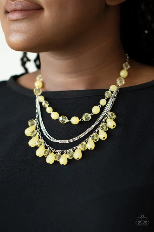 Paparazzi Necklace ~ Awe-Inspiring Iridescence - Yellow