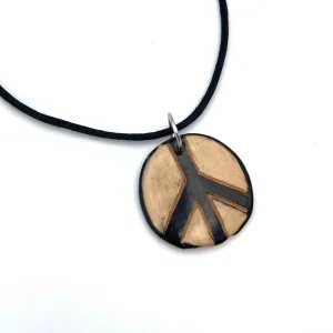 Peace Sign Ceramic Necklace