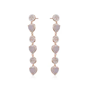 PINK OPAL ROSE GOLD DROP EARRINGS