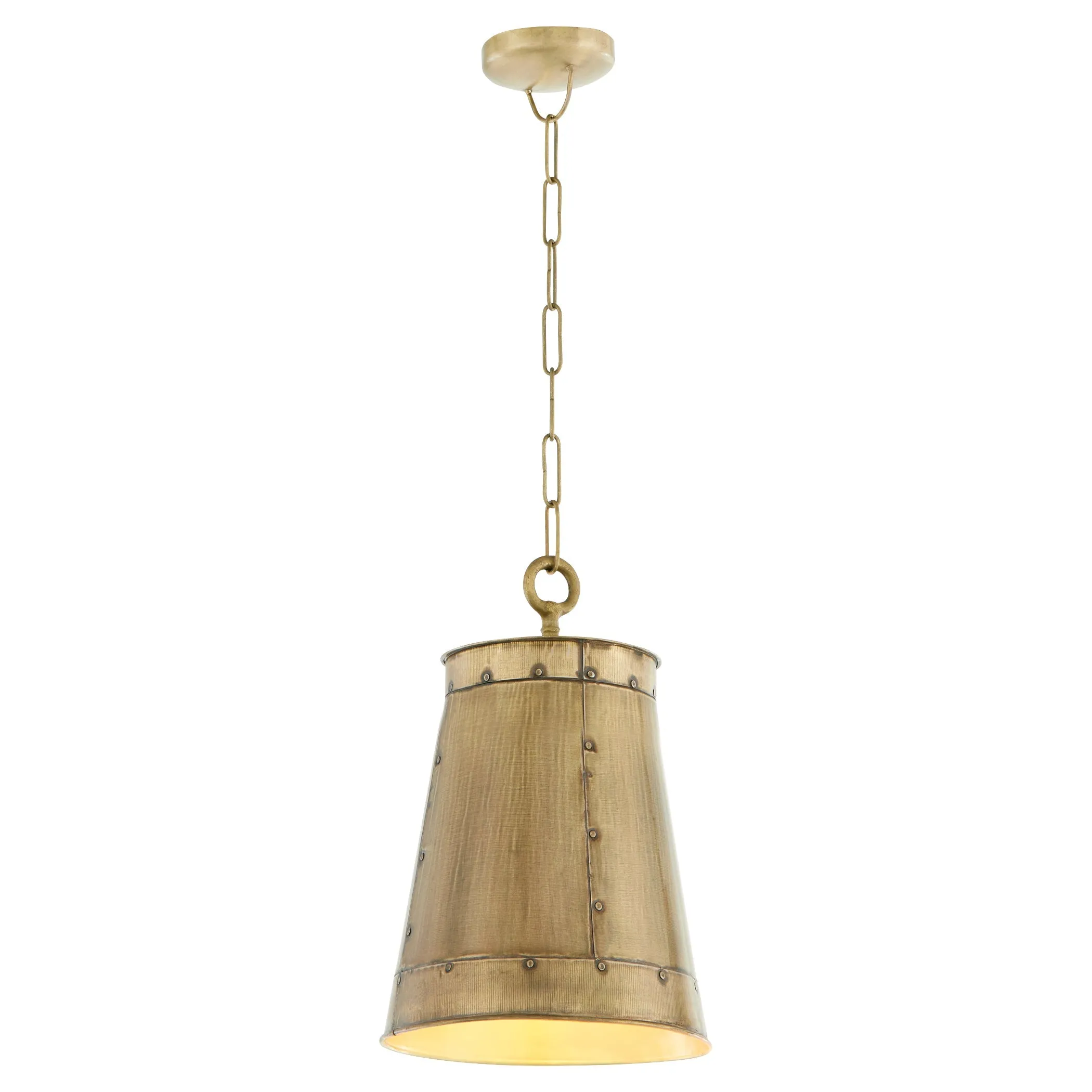 Quorum 87-1-75 Pendant - Artisan Brass Artisan 11" Modern Farmhouse Industrial