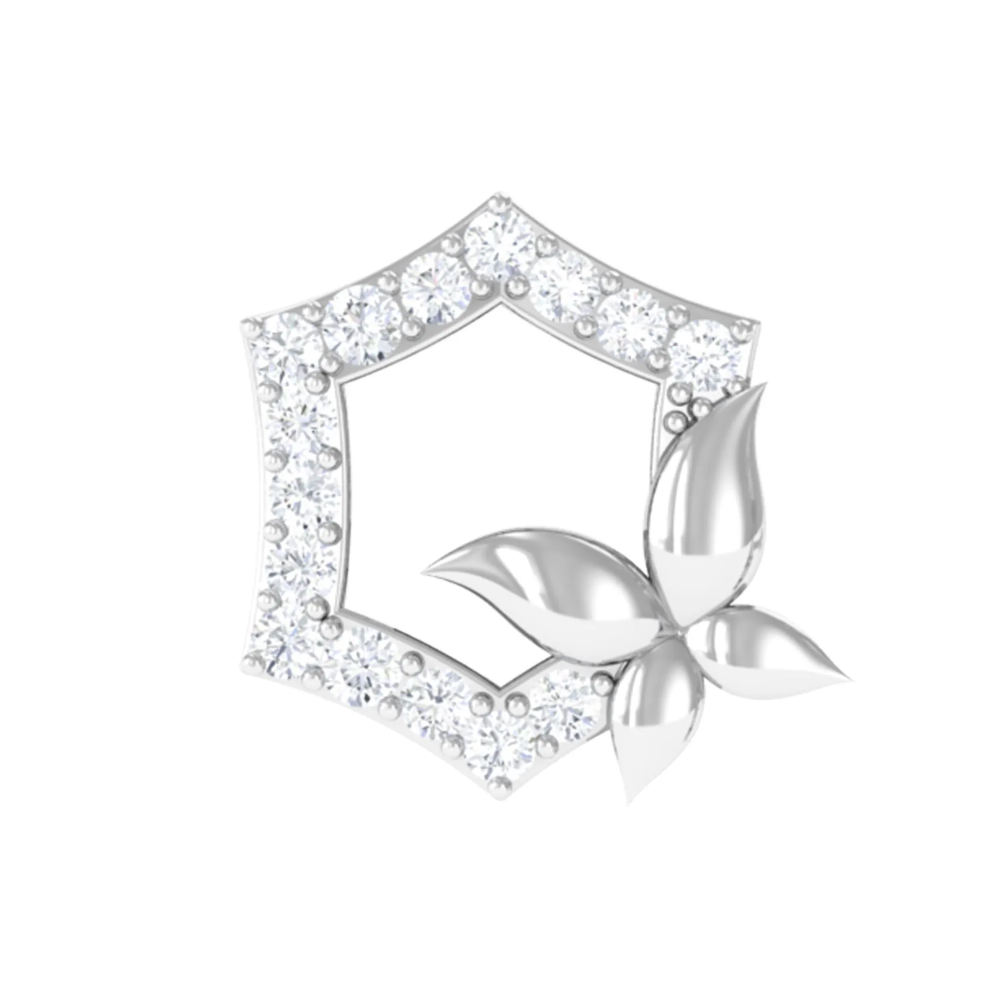 Real Diamond Unique Flower Cartilage Earring