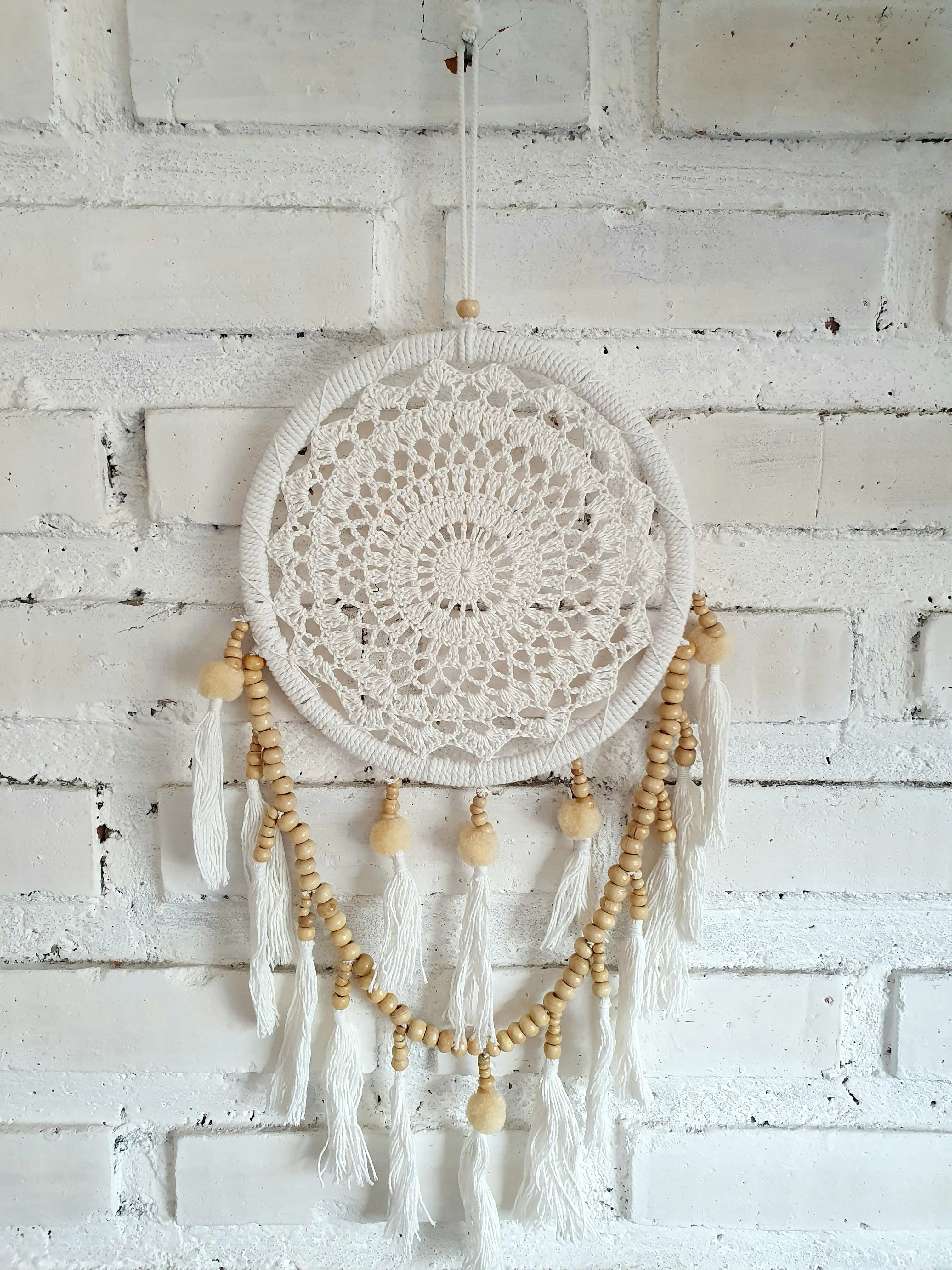 Round Necklaces Beaded Dream Catcher3 (W)