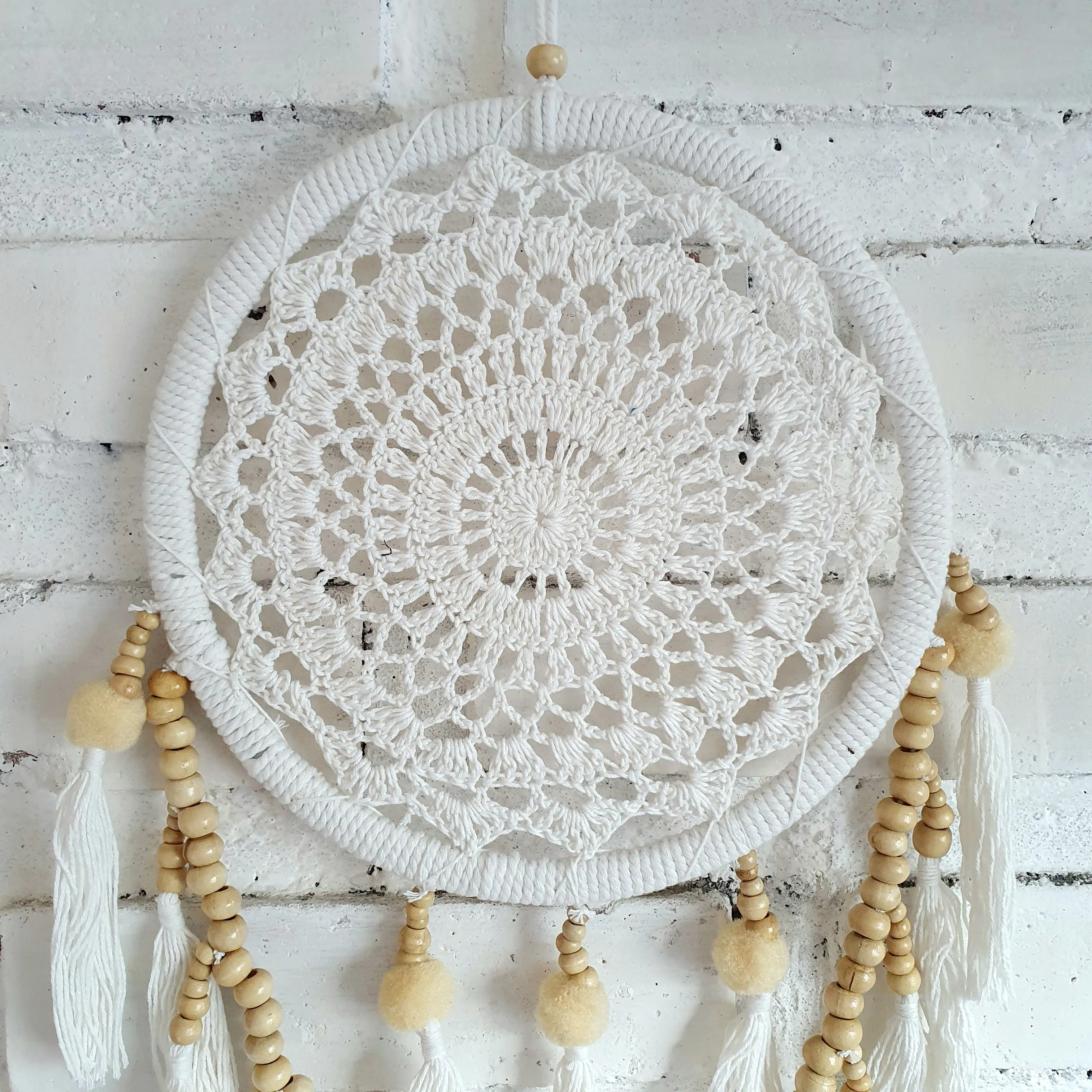 Round Necklaces Beaded Dream Catcher3 (W)