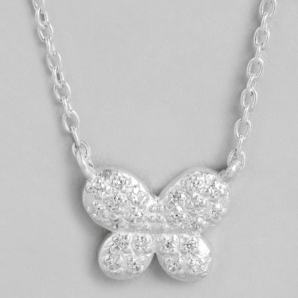 Silver butterfly Necklace