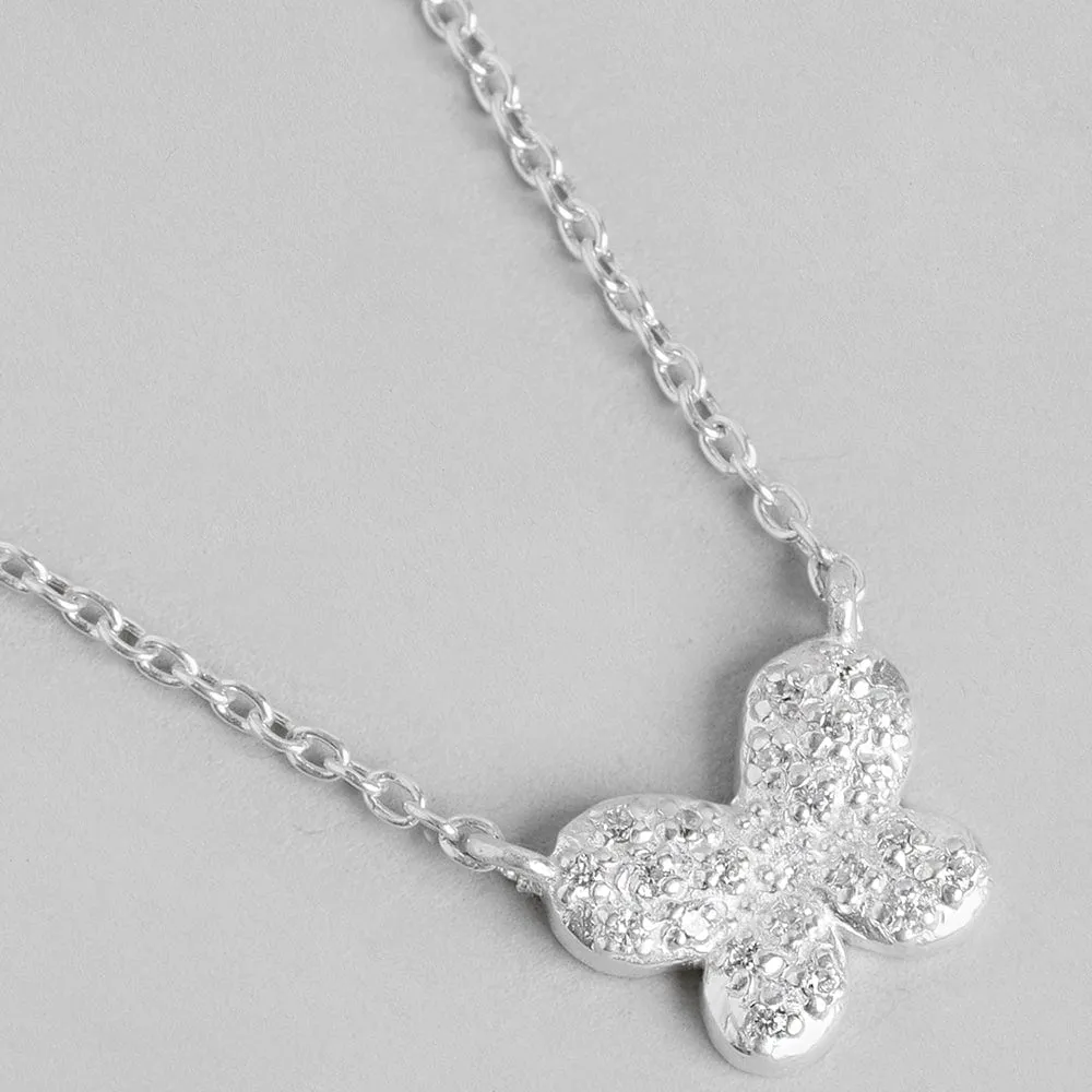 Silver butterfly Necklace