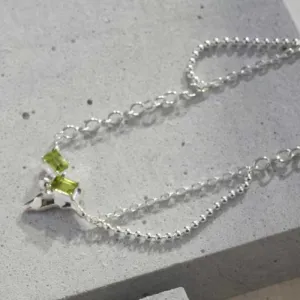 Silver Olivine Necklace