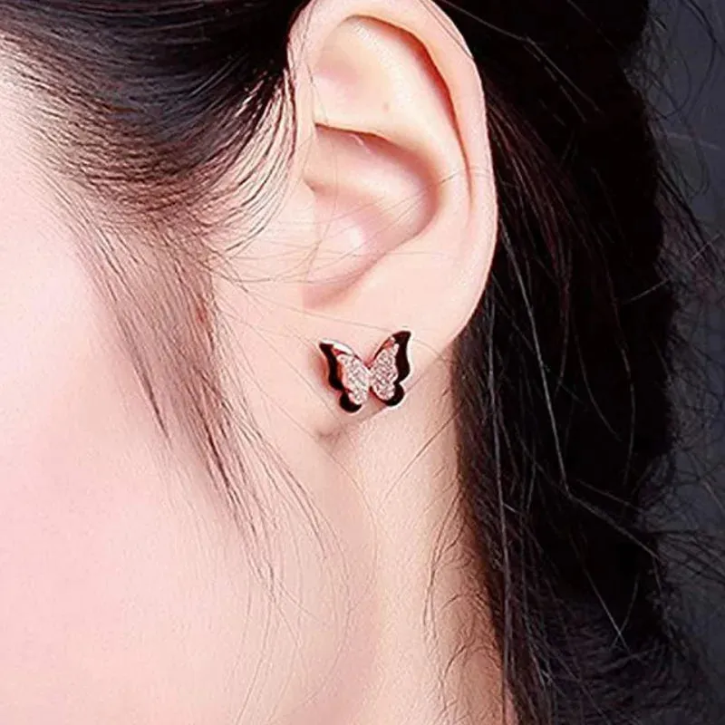 Simplicity Butterfly Earrings For Women Stainless Steel Earring Female Fashion Jewellery Accessories Summer