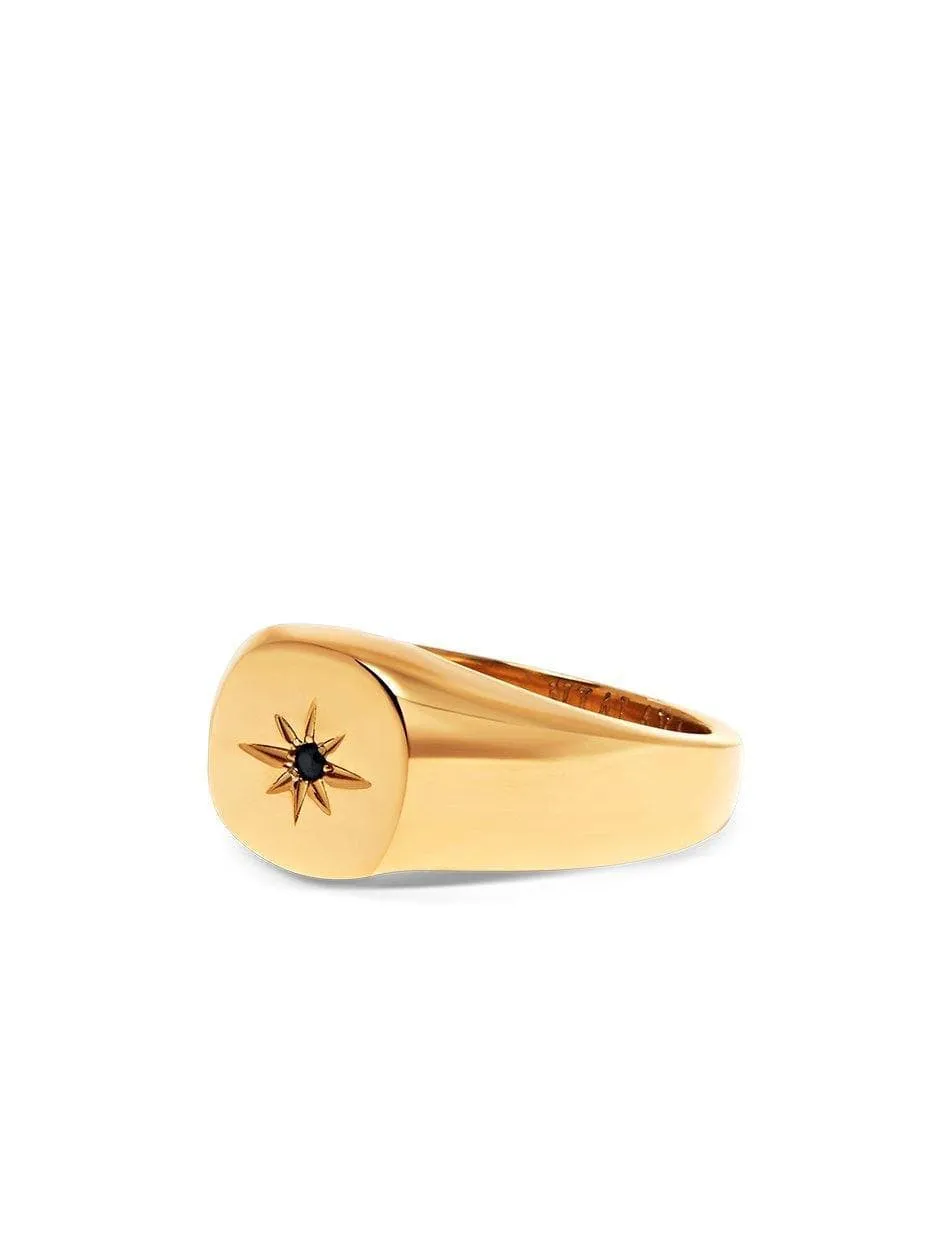 Skyfall Starburst Signature Ring in Gold