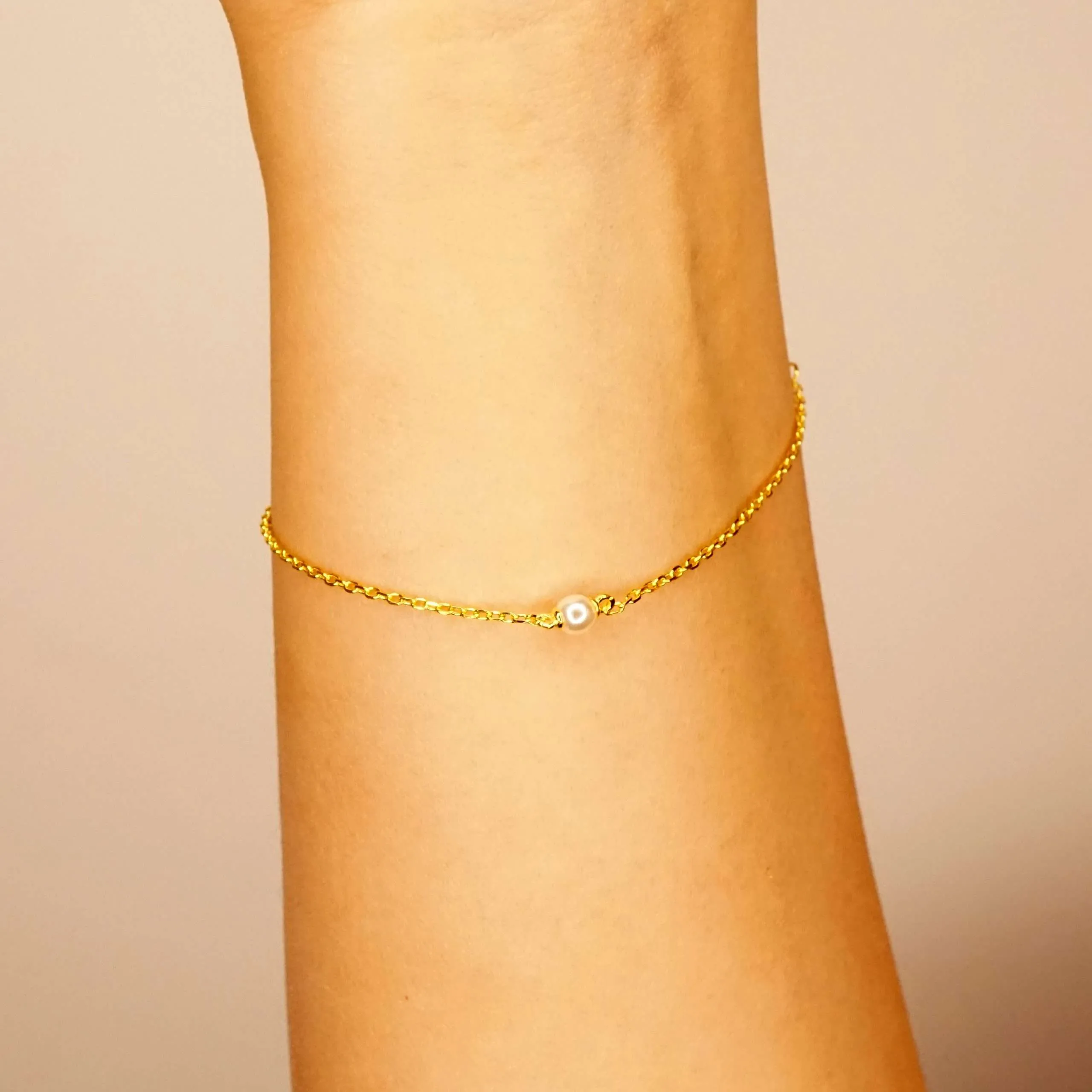 Sola X - Minimalist Single Pearl Bracelet